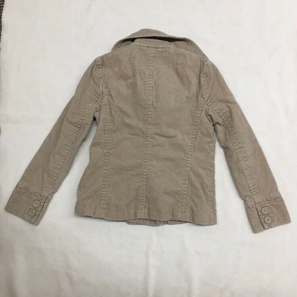 GAP Jacket Women's Small Light Brown Long Sleeve Thick Collard Button Down Coat - Picture 2 of 6